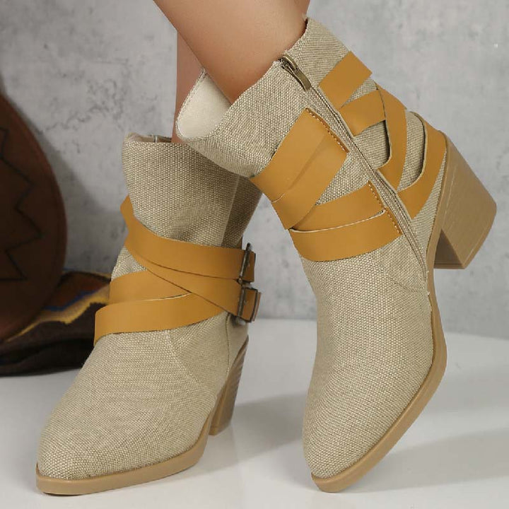 W&W Mode | Vintage-Stiefel Mit Klobigem Absatz