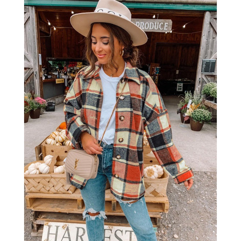 Damen Karierte Flanelljacke WW