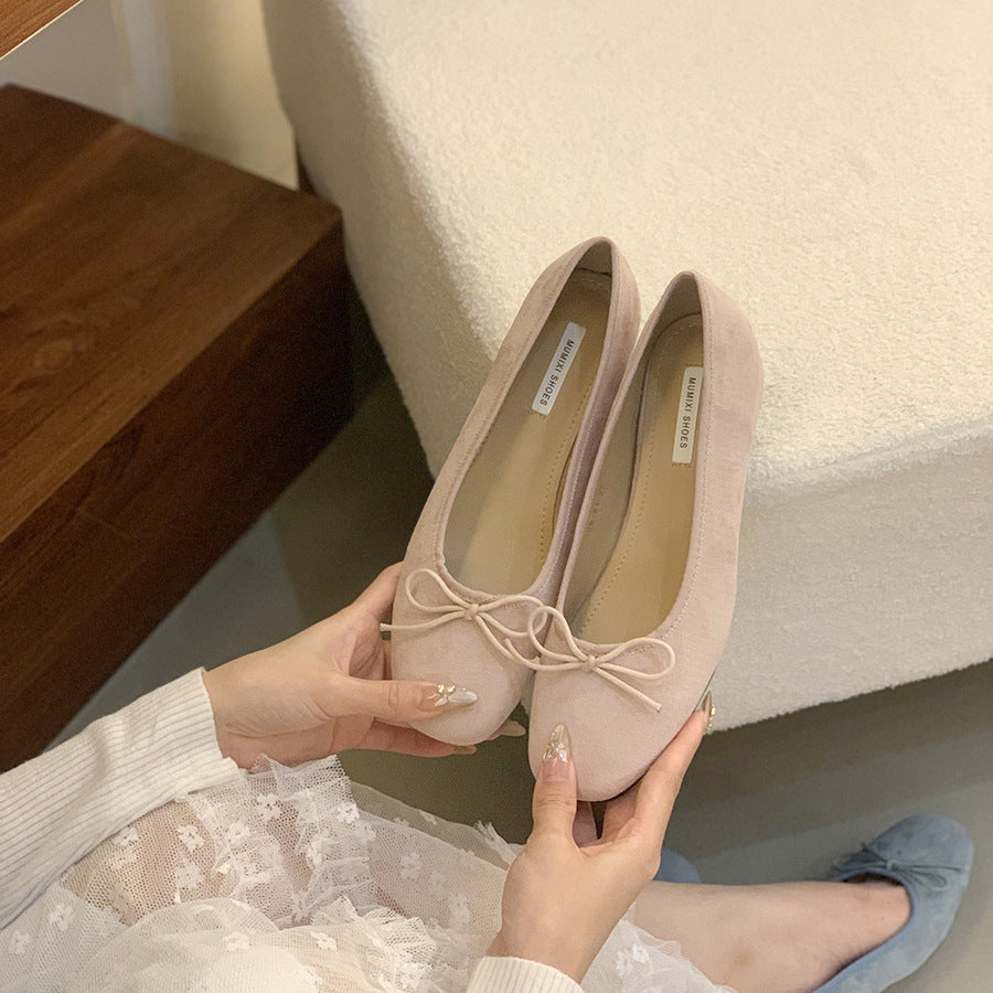 Damen Ballerina-Schuhe mit raffiniertem Schleifenakzent WW