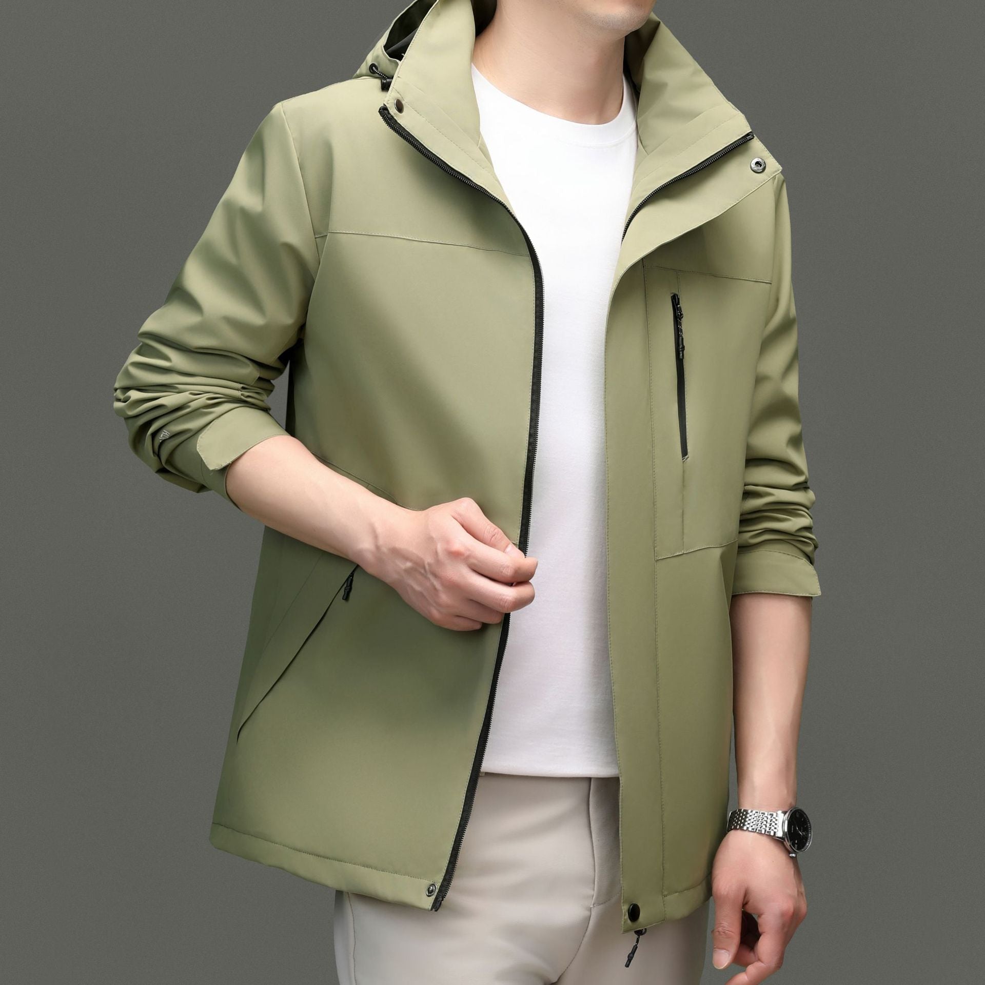 Herren Übergangsjacke mit stylischem Stehkragen und atmungsaktiven Eigenschaften WW