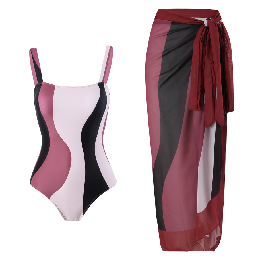 Damen Bademode Set mit trendigem Wickelrock und modernem Schnitt WW