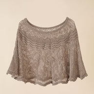 Damen luftiger Strickponcho im modernen Design WW