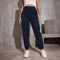 Damen Cargo-Hose mit elastischem Bund und praktischen Seitentaschen W&W