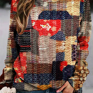 Pullover aus bedruckter Wolle