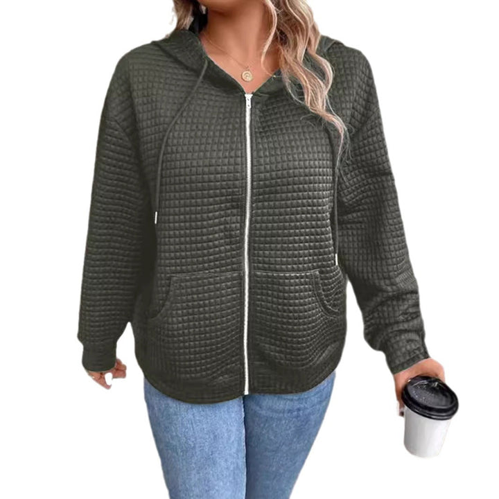 Damen Kapuzenjacke aus strukturiertem Material W&W Mode