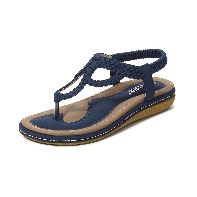 Damen Bequeme Zehentrenner mit geflochtenem Design WW