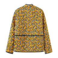 Damen außergewöhnliche Steppjacke mit floralen Mustern und praktischen Taschen WW