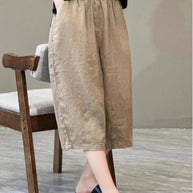 Damen Relaxed Fit Leinen Culotte Shorts WW