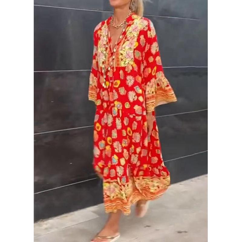 Femme Bohemian Floral Kaftan Kleid WW