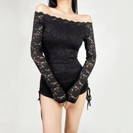 Damen Spitzenoberteil mit schickem Off-Shoulder-Ausschnitt WW