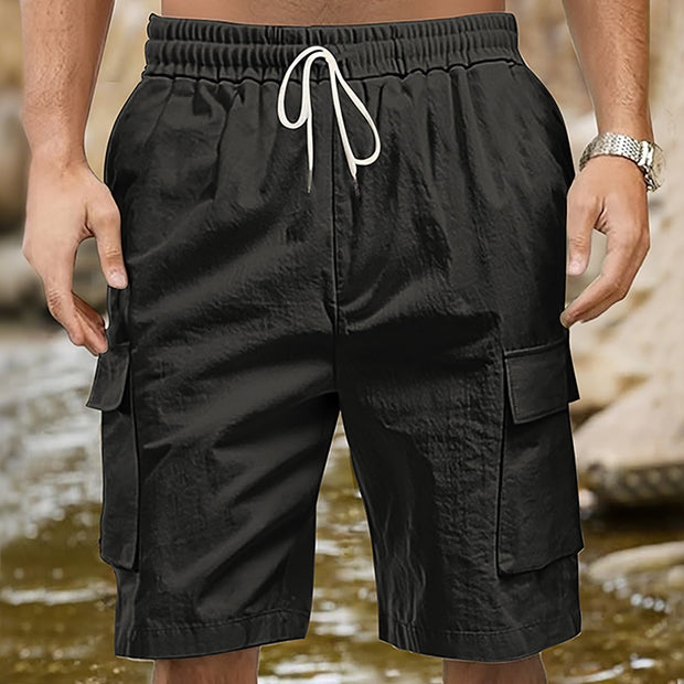 Herren Cargo-Shorts mit praktischen Seitentaschen und elastischem Bund WW