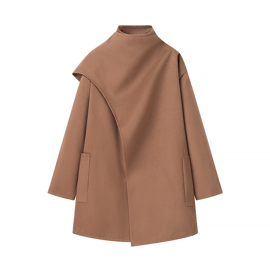 WW | Stehkragen Cape-Stil Mantel