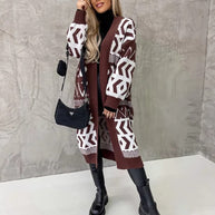 Damen Strickcardigan mit modernen Mustern und eleganter Bauweise WW