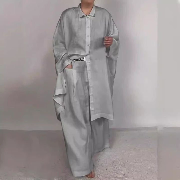 Damen Zweiteiler mit weiter Hose und Taschen