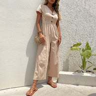 Damen Jumpsuit mit knöpfbaren Details und luftigem Schnitt WW
