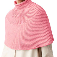 Damen Strickcape mit hochgeschlossenem Kragen WW