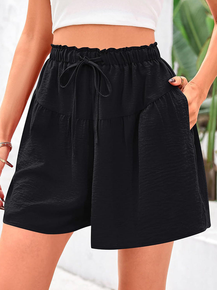 Damen Bequeme Loose-Fit Shorts mit Elastikbund und Taschen WW