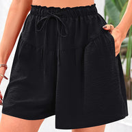 Damen Bequeme Loose-Fit Shorts mit Elastikbund und Taschen WW
