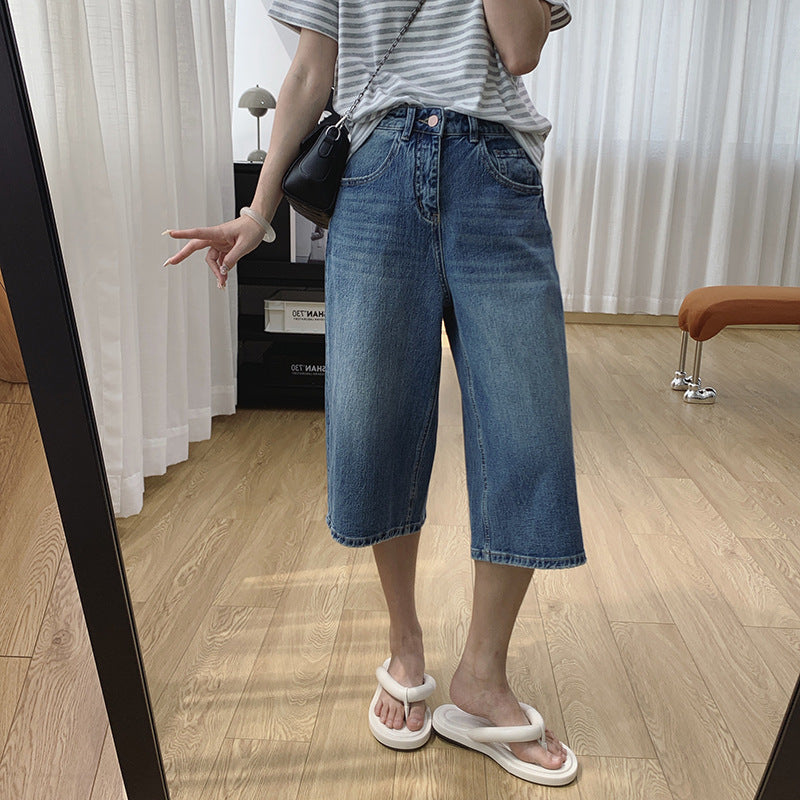 Damen Weite Denim Culottes WW