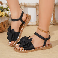 Damen Sandalen mit modischem Schleifen-Design und rutschfester Sohle WW