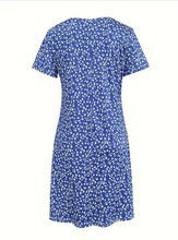 Damen Kurzarm Kleid mit floralem Design und bequemem Schnitt W&W Mode