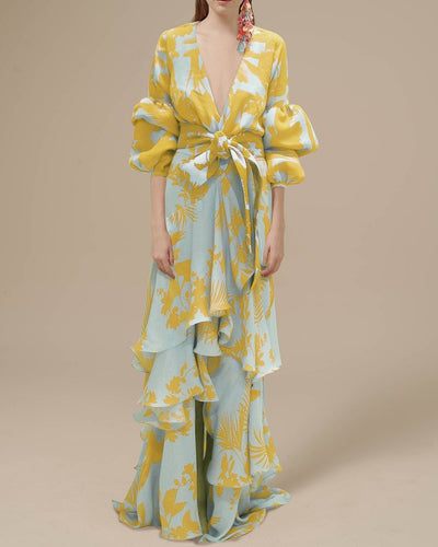 W&W Mode | Bedrucktes Chiffon Festtagskleid