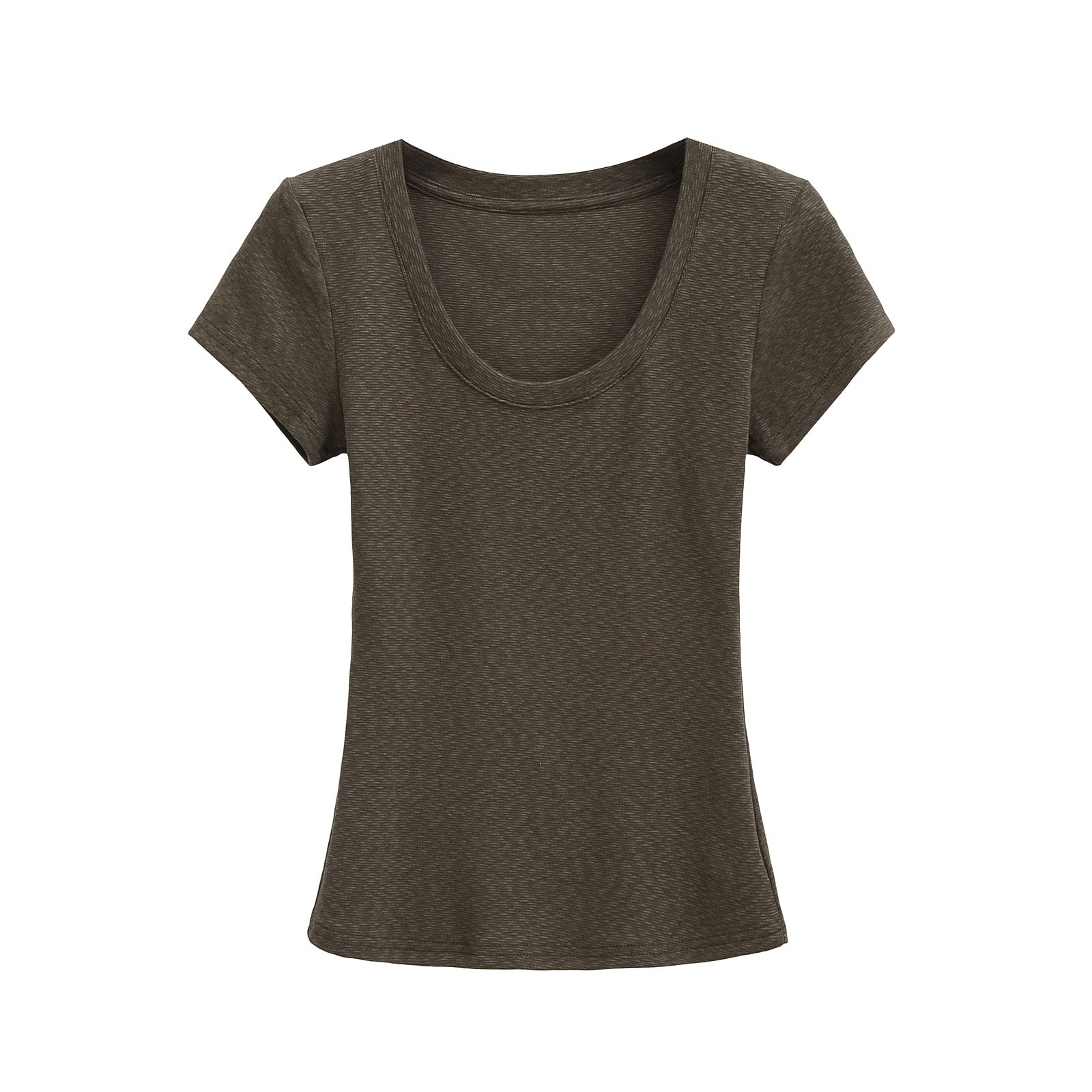 Damen Rundhals T-Shirt aus atmungsaktivem Material mit strukturierter Oberfläche WW