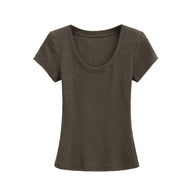 Damen Rundhals T-Shirt aus atmungsaktivem Material mit strukturierter Oberfläche WW