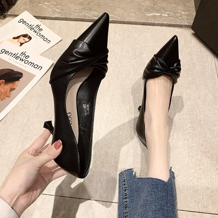 Damen elegante Pumps mit raffiniertem Knoten-Design und stilvollem Absatz W&W Mode