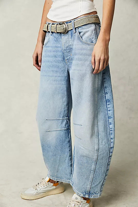 Damen Baggy-Jeans im Modernen Stil WW