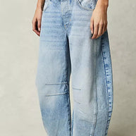 Damen Baggy-Jeans im Modernen Stil WW
