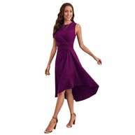Damen Midi-Kleid mit asymmetrischem Schnitt und schmeichelnder Drapierung WW