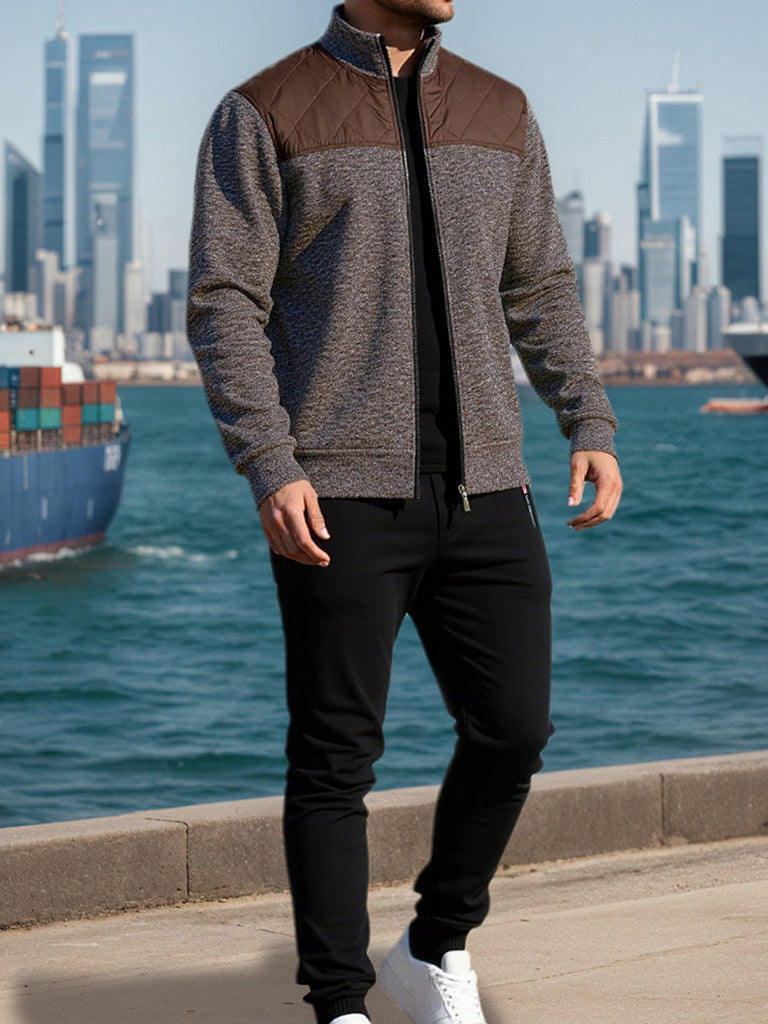Herren Sportliche Jacke mit Querrippen-Muster und leicht gepolstertem Schulterbereich WW
