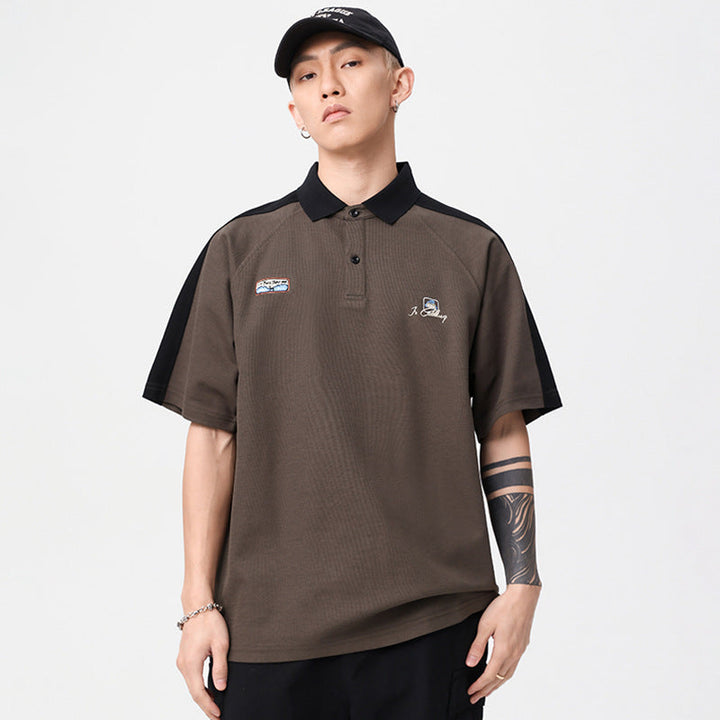 Herren Polo-Shirt mit modernem Strukturdesign und kontrastierenden Akzenten W&W Mode
