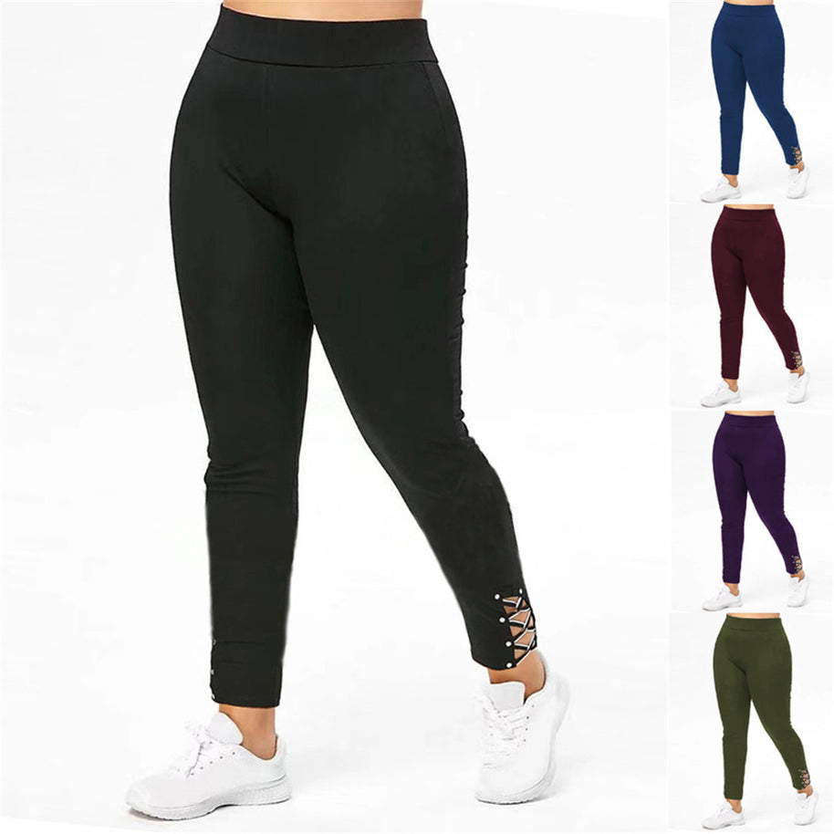 Damen Sportleggings mit eleganten Schnürdetails WW
