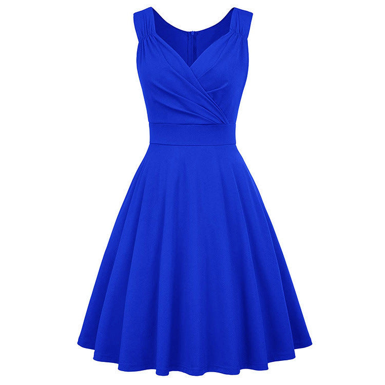 Damen A-Linien Kleid mit elegantem Wickeldesign und taillierter Silhouette WW