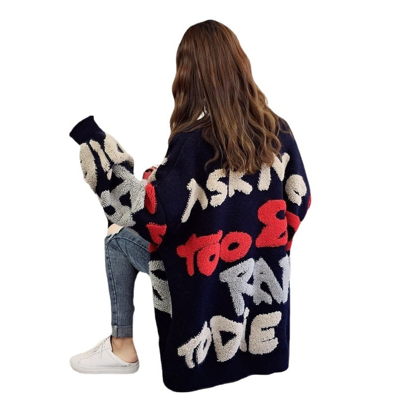 Damen Strickjacke mit einzigartigen 3D-Details und großen Knöpfen WW