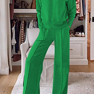 WW | Lockeres Oberteil und Hose mit weitem Bein Set