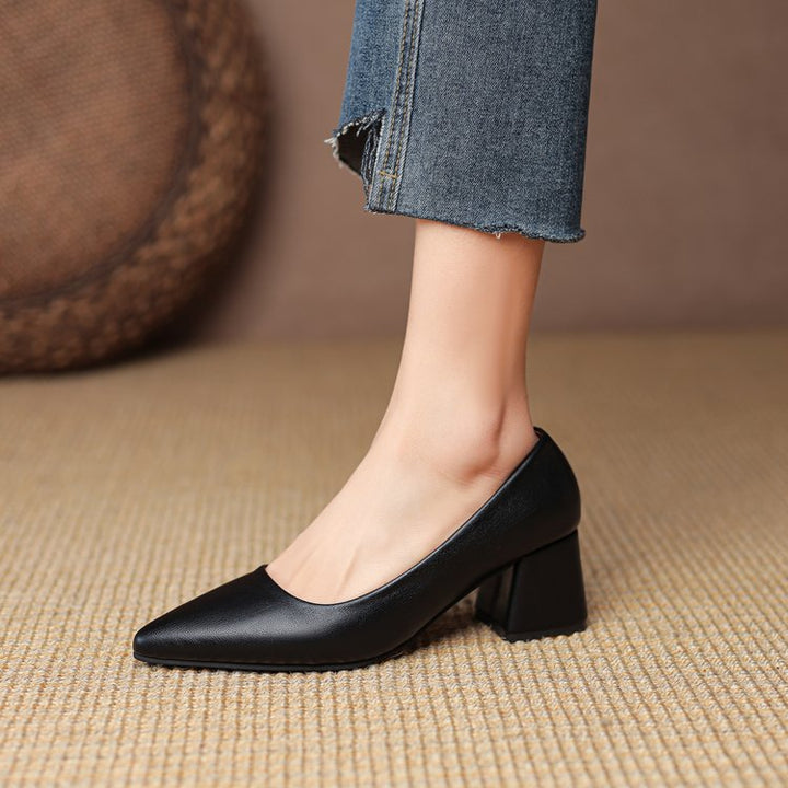 Damen elegante Blockabsatz-Pumps W&W Mode