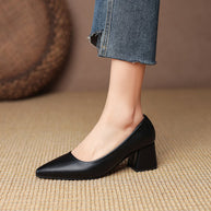 Damen elegante Blockabsatz-Pumps W&W