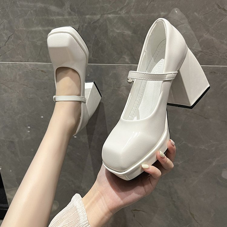 Damen Elegante Plateau-Pumps mit verstellbarem Riemen W&W