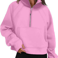 Damen Sportlicher Hoodie mit hohem Kragen WW