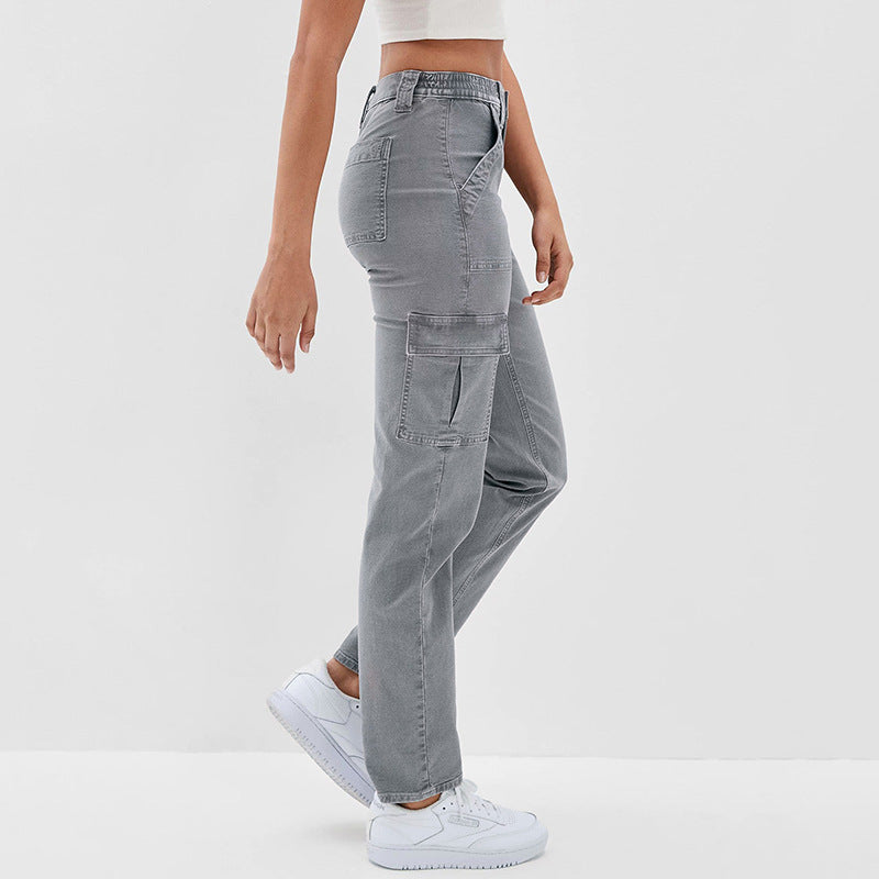 Damen Cargo-Jeans mit praktischen Seitentaschen und modernem Schnitt WW