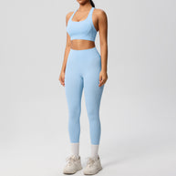 Damen Sport-BH und hochleistungs Leggings Set mit atmungsaktivem Design WW