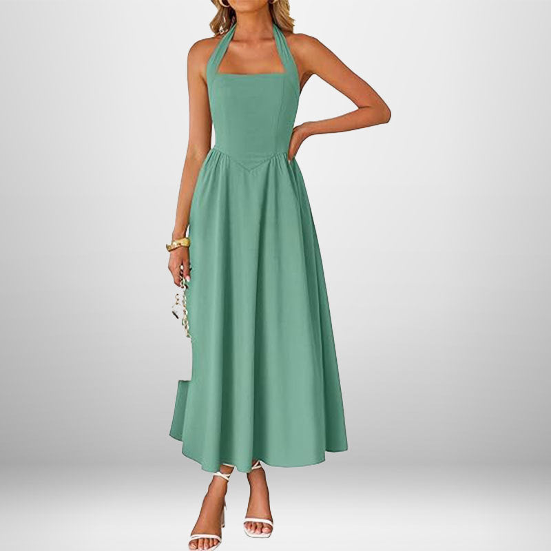 Damen Maxi-Kleid mit raffiniertem Trägerdesign und elegantem Schnitt W&W Mode