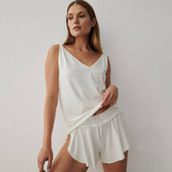 Damen Schlafset mit verstellbarem Bund und V-Ausschnitt WW