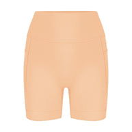 Damen sportliche hoch Taillierte Radlerhose mit praktischen Seitentaschen WW