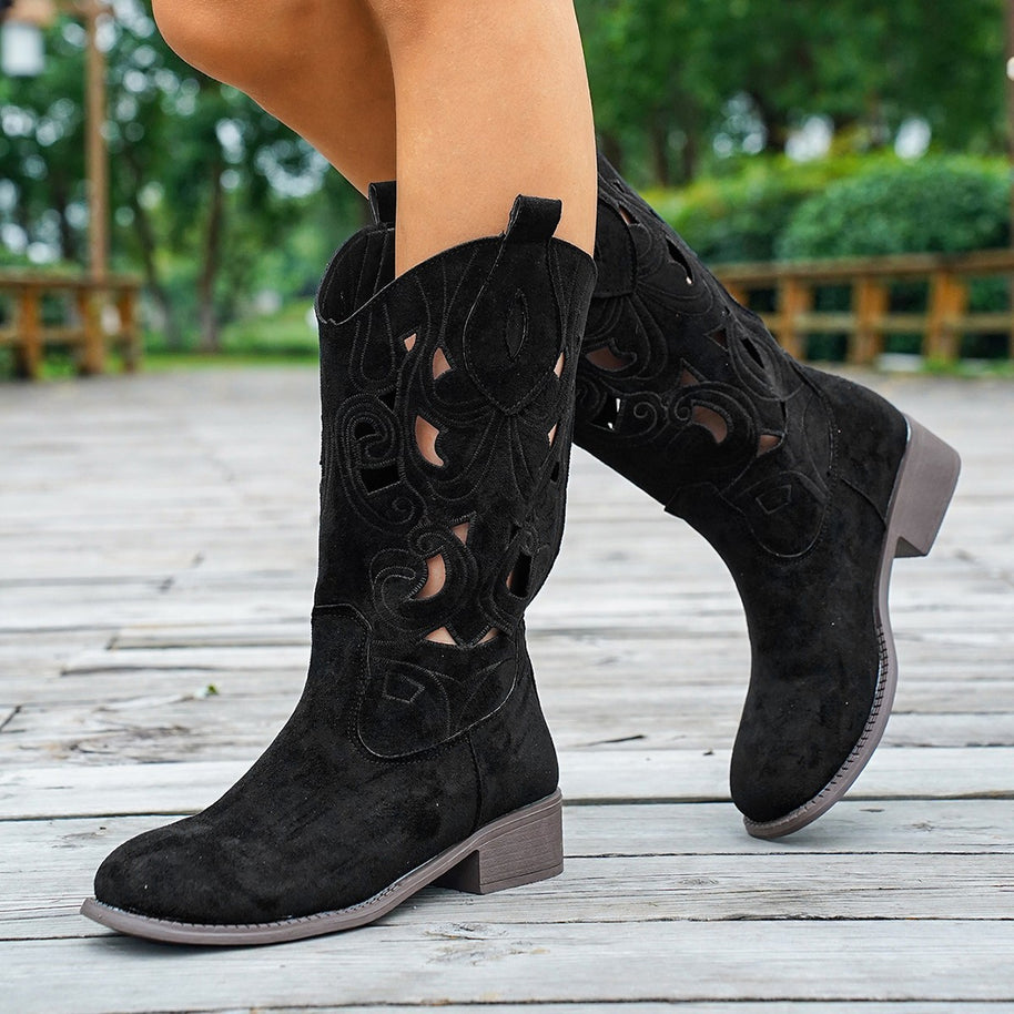 Damen Stiefel mit kunstvoller anatomischer Gestaltung WW