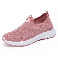 Damen Leichte Slip-On Sport Sneakers mit atmungsaktivem Strickobermaterial WW