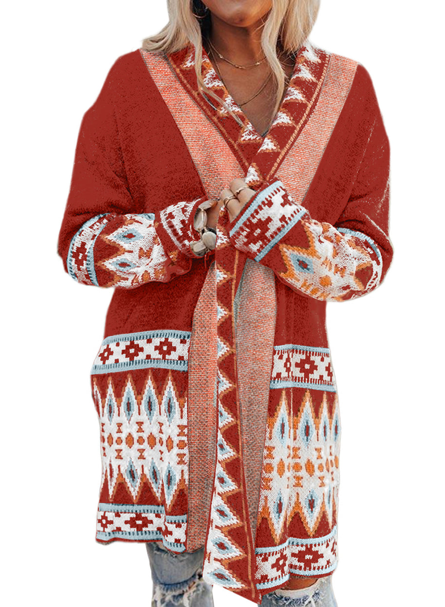 Damen Cardigan mit kunstvollem Muster und weichem Material WW